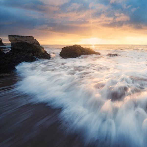 Waves Crashing on a Shore