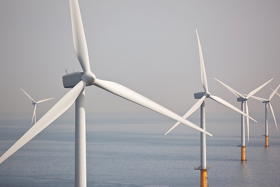 Close Up of Wind Turbines