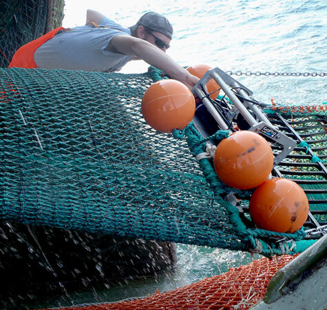 Man Working on Fishing Boat