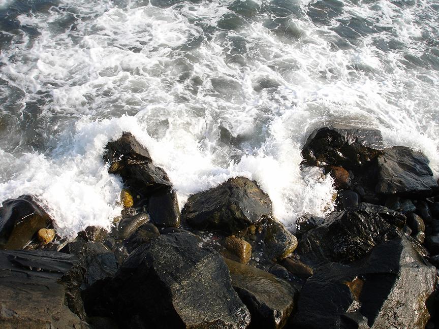 Waves Crashing Shore